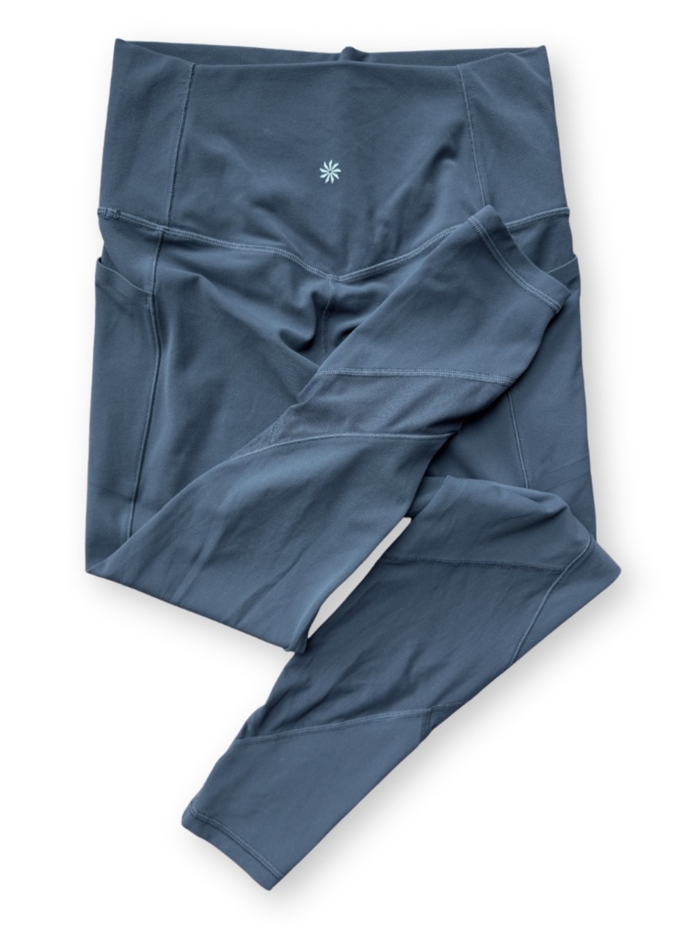 Athleta Salutation Stash Pocket 7/8 Mesh Slate | Small | Soft Yoga Pants Cutout